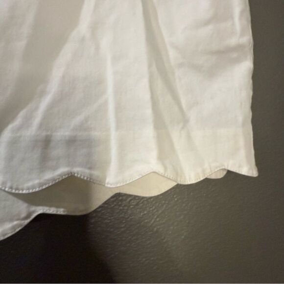 LOFT the riviera High Waist White Scalloped Shorts nwt - Picture 6 of 9